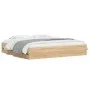 Cama con cajones madera ingeniería roble Sonoma 180x200 cm de , Camas y somieres - Ref: Foro24-3207254, Precio: 234,38 €, Des...