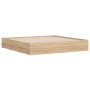 Cama con cajones madera ingeniería roble Sonoma 180x200 cm de , Camas y somieres - Ref: Foro24-3207254, Precio: 238,64 €, Des...