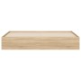 Cama con cajones madera ingeniería roble Sonoma 180x200 cm de , Camas y somieres - Ref: Foro24-3207254, Precio: 238,64 €, Des...