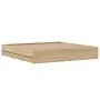 Cama con cajones madera ingeniería roble Sonoma 180x200 cm de , Camas y somieres - Ref: Foro24-3207254, Precio: 234,38 €, Des...
