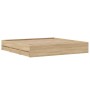 Cama con cajones madera ingeniería roble Sonoma 180x200 cm de , Camas y somieres - Ref: Foro24-3207254, Precio: 238,64 €, Des...