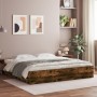 Cama con cajones madera de ingeniería roble ahumado 180x200 cm de , Camas y somieres - Ref: Foro24-3207256, Precio: 253,80 €,...