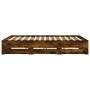 Cama con cajones madera de ingeniería roble ahumado 180x200 cm de , Camas y somieres - Ref: Foro24-3207256, Precio: 253,80 €,...