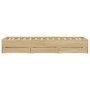 Cama con cajones madera ingeniería roble Sonoma 100x200 cm de , Camas y somieres - Ref: Foro24-3207289, Precio: 132,71 €, Des...