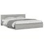 Estructura de cama con cabecero gris Sonoma 160x200 cm de , Camas y somieres - Ref: Foro24-3207474, Precio: 170,77 €, Descuen...