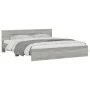 Estructura de cama con cabecero gris Sonoma 160x200 cm de , Camas y somieres - Ref: Foro24-3207474, Precio: 170,77 €, Descuen...