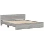 Estructura de cama con cabecero gris Sonoma 160x200 cm de , Camas y somieres - Ref: Foro24-3207474, Precio: 170,77 €, Descuen...