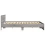Estructura de cama con cabecero gris Sonoma 160x200 cm de , Camas y somieres - Ref: Foro24-3207474, Precio: 170,77 €, Descuen...