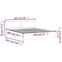 Estructura de cama con cabecero gris Sonoma 160x200 cm de , Camas y somieres - Ref: Foro24-3207474, Precio: 170,77 €, Descuen...