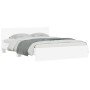 Estructura de cama con cabecero blanca 140x200 cm de , Camas y somieres - Ref: Foro24-3207483, Precio: 133,23 €, Descuento: %