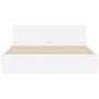 Estructura de cama con cabecero blanca 140x200 cm de , Camas y somieres - Ref: Foro24-3207483, Precio: 133,23 €, Descuento: %