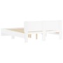 Estructura de cama con cabecero blanca 140x200 cm de , Camas y somieres - Ref: Foro24-3207483, Precio: 133,23 €, Descuento: %