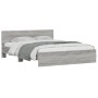 Estructura de cama con cabecero gris Sonoma 140x200 cm de , Camas y somieres - Ref: Foro24-3207488, Precio: 184,55 €, Descuen...