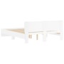 Estructura de cama con cabecero blanca 140x190 cm de , Camas y somieres - Ref: Foro24-3207497, Precio: 171,44 €, Descuento: %