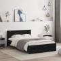 Estructura de cama con cabecero negro 120x190 cm de , Camas y somieres - Ref: Foro24-3207512, Precio: 172,41 €, Descuento: %