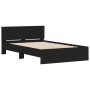 Estructura de cama con cabecero negro 120x190 cm de , Camas y somieres - Ref: Foro24-3207512, Precio: 172,41 €, Descuento: %