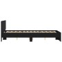 Estructura de cama con cabecero negro 120x190 cm de , Camas y somieres - Ref: Foro24-3207512, Precio: 172,41 €, Descuento: %