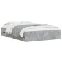 Cama con cajones madera de ingeniería gris hormigón 120x190 cm de , Camas y somieres - Ref: Foro24-3207318, Precio: 199,65 €,...