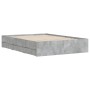 Cama con cajones madera de ingeniería gris hormigón 120x190 cm de , Camas y somieres - Ref: Foro24-3207318, Precio: 199,65 €,...