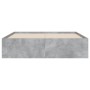 Cama con cajones madera de ingeniería gris hormigón 120x190 cm de , Camas y somieres - Ref: Foro24-3207318, Precio: 199,65 €,...
