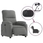 Sillón reclinable masaje eléctrico tela microfibra gris oscuro de , Sillones - Ref: Foro24-3204924, Precio: 336,91 €, Descuen...