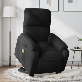 Sillón reclinable de masaje elevable tela de microfibra negro de , Sillones - Ref: Foro24-3204939, Precio: 301,37 €, Descuent...