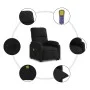 Sillón reclinable de masaje elevable tela de microfibra negro de , Sillones - Ref: Foro24-3204939, Precio: 301,37 €, Descuent...