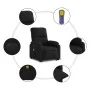 Sillón masaje eléctrico reclinable elevable tela negro de , Sillones - Ref: Foro24-3204953, Precio: 351,96 €, Descuento: %