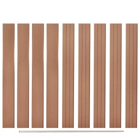 Ersatz-Zaunbretter, 9 Stück, braun, WPC, 170 cm von vidaXL, Zaunpaneele - Ref: Foro24-45039, Preis: 198,59 €, Rabatt: %