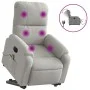 Sillón masaje eléctrico reclinable elevable tela gris claro de , Sillones - Ref: Foro24-3204951, Precio: 362,27 €, Descuento: %
