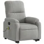Sillón masaje eléctrico reclinable elevable tela gris claro de , Sillones - Ref: Foro24-3204951, Precio: 362,27 €, Descuento: %