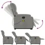 Sillón masaje eléctrico reclinable elevable tela gris claro de , Sillones - Ref: Foro24-3204951, Precio: 362,27 €, Descuento: %