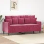 Sofá de 2 plazas de terciopelo rojo tinto 140 cm de , Sofás - Ref: Foro24-359307, Precio: 209,57 €, Descuento: %