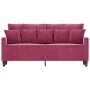 Sofá de 2 plazas de terciopelo rojo tinto 140 cm de , Sofás - Ref: Foro24-359307, Precio: 209,57 €, Descuento: %