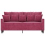 Sofá de 2 plazas de terciopelo rojo tinto 140 cm de , Sofás - Ref: Foro24-359307, Precio: 207,49 €, Descuento: %