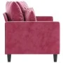 Sofá de 2 plazas de terciopelo rojo tinto 140 cm de , Sofás - Ref: Foro24-359307, Precio: 209,57 €, Descuento: %