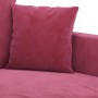 Sofá de 2 plazas de terciopelo rojo tinto 140 cm de , Sofás - Ref: Foro24-359307, Precio: 207,49 €, Descuento: %