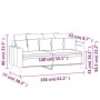 Sofá de 2 plazas de terciopelo rojo tinto 140 cm de , Sofás - Ref: Foro24-359307, Precio: 207,49 €, Descuento: %
