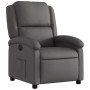 Sillón reclinable eléctrico de cuero auténtico gris de , Sillones - Ref: Foro24-3204257, Precio: 349,18 €, Descuento: %
