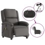 Sillón reclinable eléctrico de cuero auténtico gris de , Sillones - Ref: Foro24-3204257, Precio: 349,18 €, Descuento: %