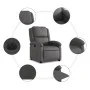 Sillón reclinable eléctrico de cuero auténtico gris de , Sillones - Ref: Foro24-3204257, Precio: 348,73 €, Descuento: %