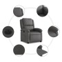 Sillón reclinable eléctrico de cuero auténtico gris de , Sillones - Ref: Foro24-3204257, Precio: 349,18 €, Descuento: %