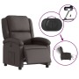 Sillón reclinable eléctrico de cuero auténtico marrón oscuro de , Sillones - Ref: Foro24-3204255, Precio: 370,36 €, Descuento: %