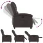 Sillón reclinable eléctrico de cuero auténtico marrón oscuro de , Sillones - Ref: Foro24-3204255, Precio: 368,14 €, Descuento: %