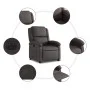 Sillón reclinable eléctrico de cuero auténtico marrón oscuro de , Sillones - Ref: Foro24-3204255, Precio: 368,14 €, Descuento: %