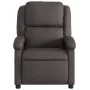 Sillón reclinable eléctrico de cuero auténtico marrón oscuro de , Sillones - Ref: Foro24-3204255, Precio: 368,14 €, Descuento: %