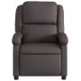 Sillón reclinable eléctrico de cuero auténtico marrón oscuro de , Sillones - Ref: Foro24-3204255, Precio: 370,36 €, Descuento: %
