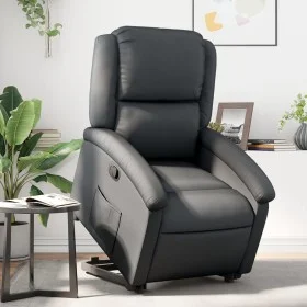 Verstellbarer Aufsteh-Ledersessel in Schwarz von , Sessel - Ref: Foro24-3204262, Preis: 416,78 €, Rabatt: %