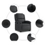 Sillón reclinable elevable cuero auténtico negro de , Sillones - Ref: Foro24-3204262, Precio: 401,45 €, Descuento: %