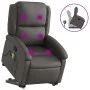 Sillón reclinable de masaje elevable cuero auténtico gris de , Sillones - Ref: Foro24-3204269, Precio: 403,00 €, Descuento: %
